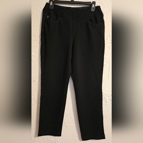 Belle by Kim Gravel Pants - Belle Kim Gravel Pull On Ponte Pants Black Size 10